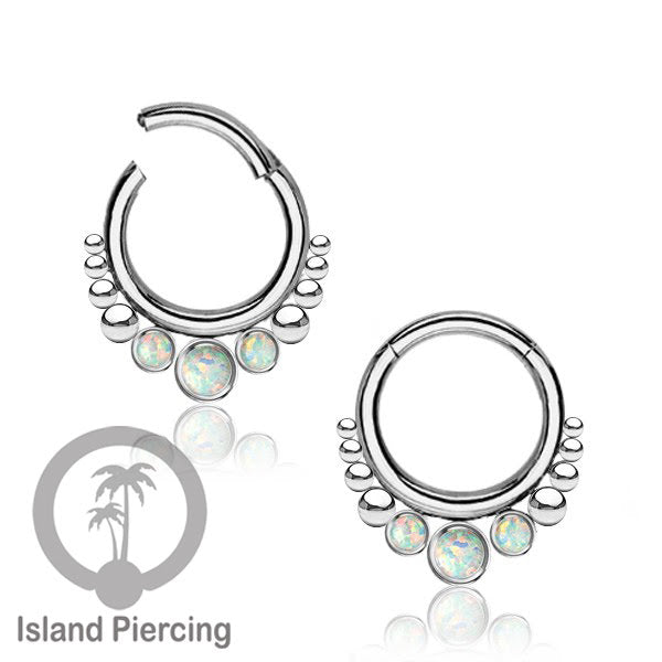 Piercing jewelry stainless anting septum, helix, tragus warna silver