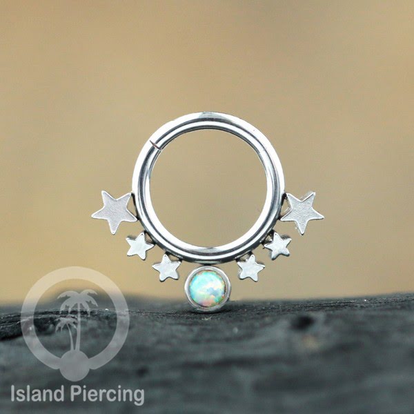 Anting Piercing Tragus Anting Labret Septum Bintang warna Gold