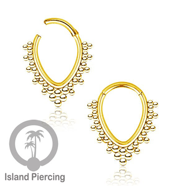 Hinged Clicker Earring Stainless Piercing Tragus Anting Labret Septum Hidung