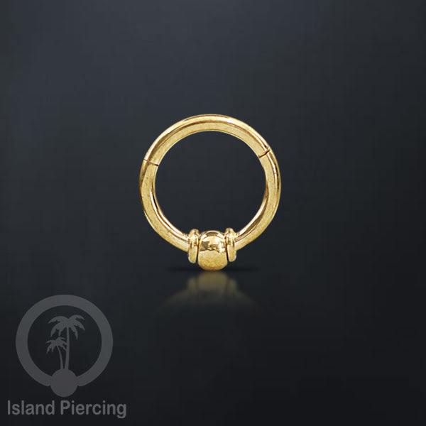 Stainless Steel Anting Clicker Septum Piercing Anting Tindik Tragus, Daith, Helix warna gold