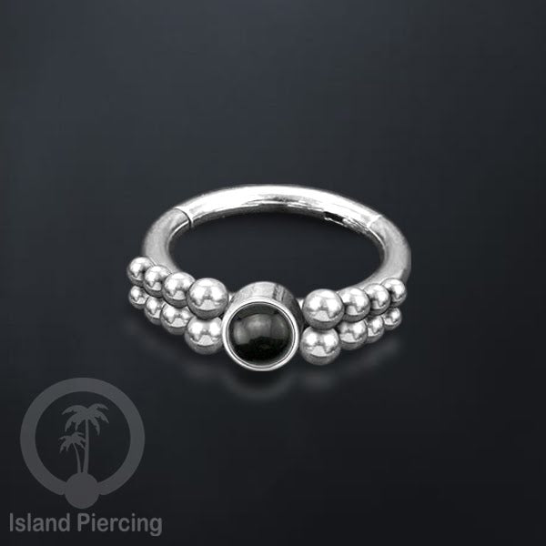 Segment Ring Piercing Stainless warna silver Septum Nose Piercing Anting Tindik Helix dengan batu