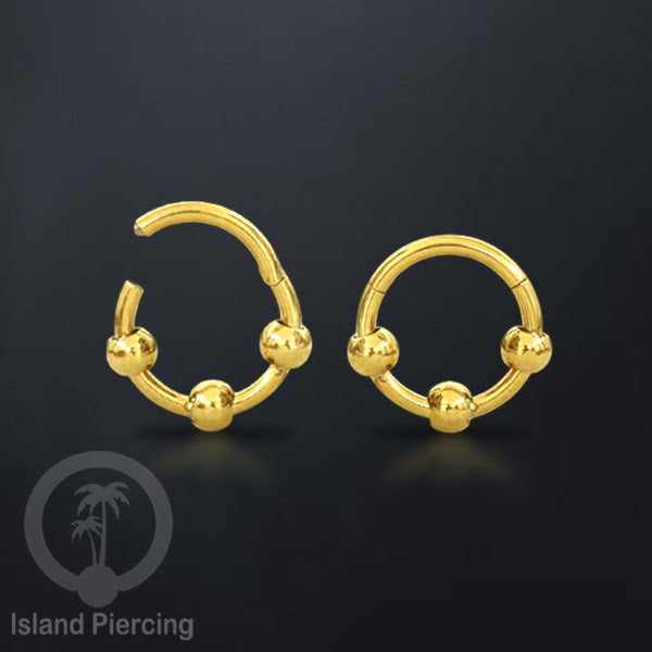 Hinged Segment Ring Anting Tindik Stainless warna gold Piercing Tragus, Helix, Septum
