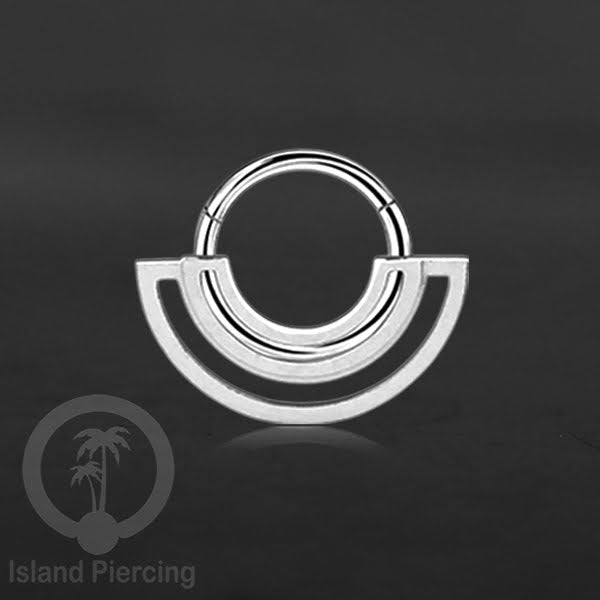 Anting Tindik Stainless Hinged Segment Ring Septum Piercing Telinga Body Jewelry warna silver