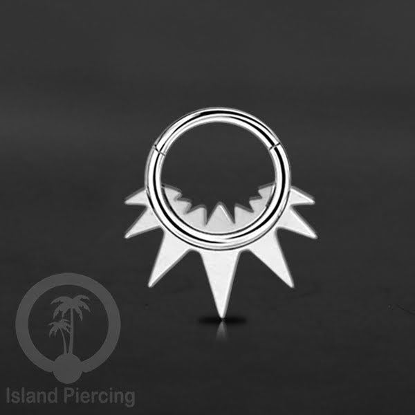 Anting Tindik Stainless Hinged Segment Ring Septum Piercing Telinga Body Jewelry warna silver