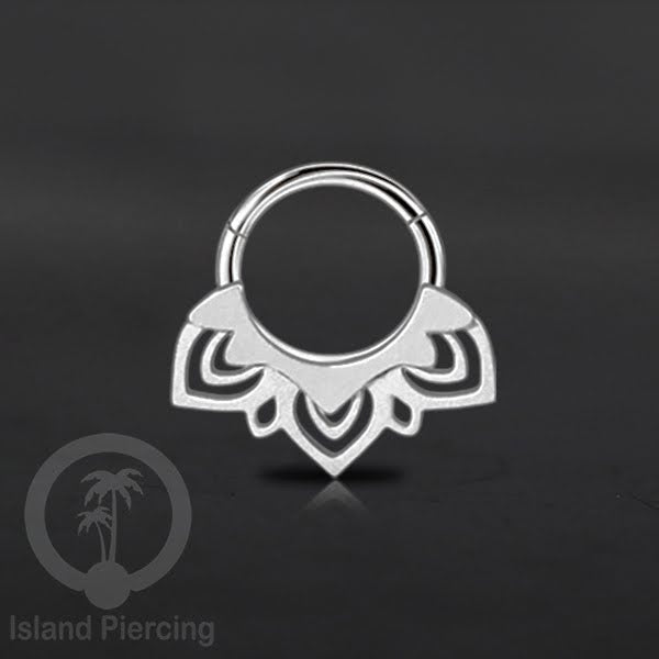 Anting Tindik Stainless Segment Ring yang unik Body Jewelry untuk Telinga dan Septum warna silver