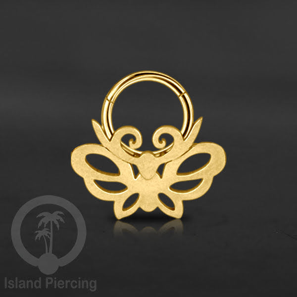 Anting Tindik Stainless Segment Ring yang unik Body Jewelry untuk Telinga dan Septum warna gold