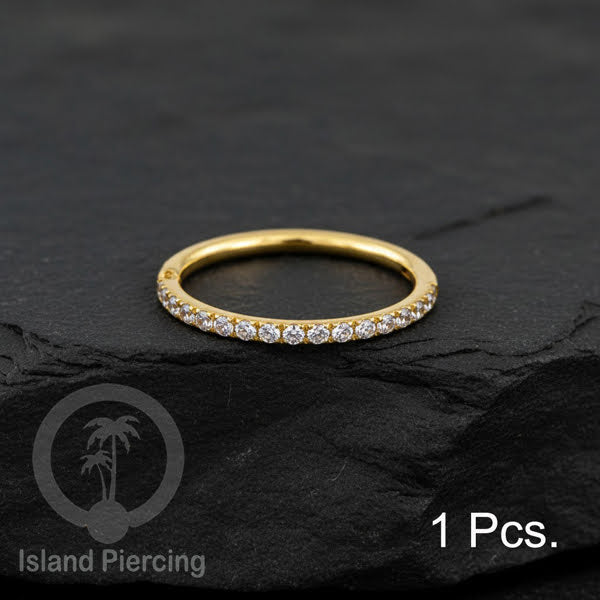 Perhiasan Stainless Conch Piercing Ring Conch Body Jewelry Segment Ring unik warna emas