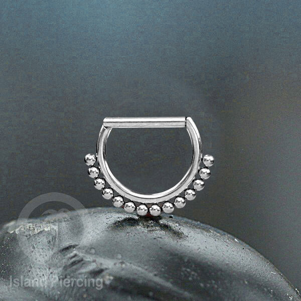 Hinged Septum Piercing Ring stainless steel tragus piercing design campur warna silver