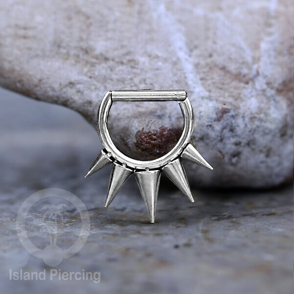 Hinged Septum Piercing Ring stainless steel tragus piercing design campur warna silver