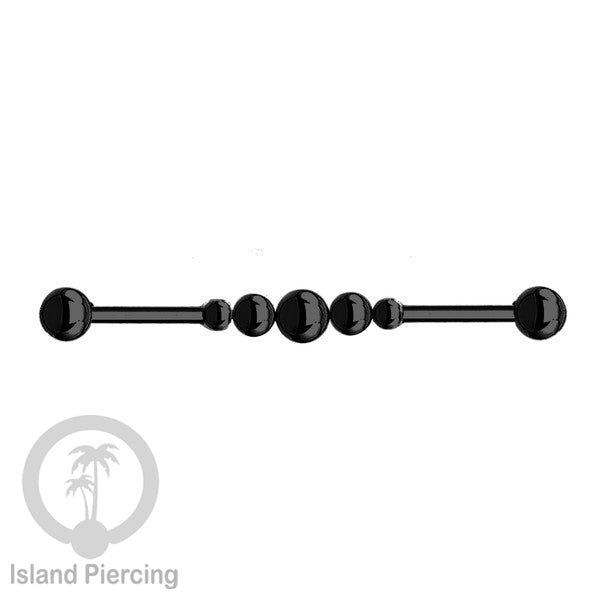 Anting Industrial Piercing stainless warna Hitam dengan banyak variasi asik