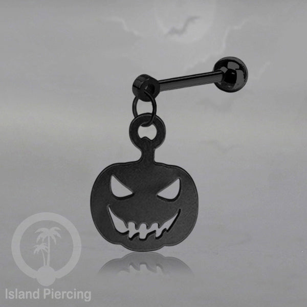 Ball Labret Body Piercing warna hitam Tindik anting dengan charm Halloween jewelry, anting tengkorak, peti etc