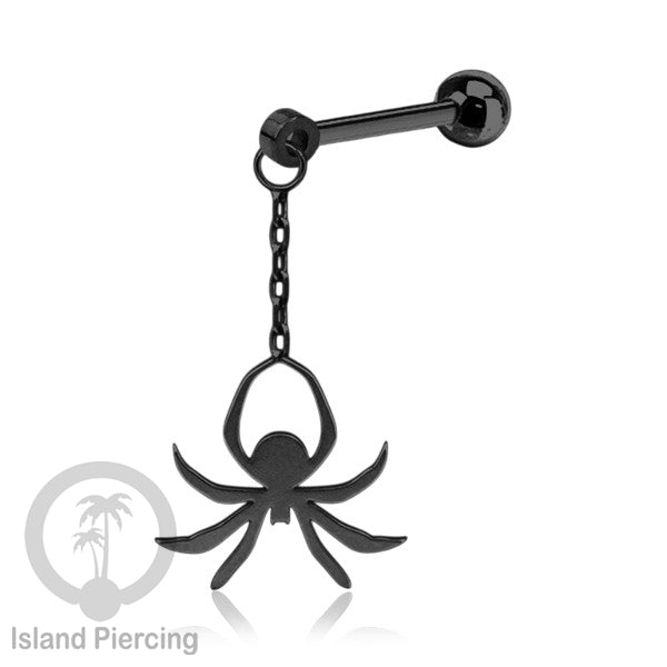 Ball Labret Body Piercing warna hitam Tindik anting dengan charm Halloween jewelry, anting tengkorak, peti etc