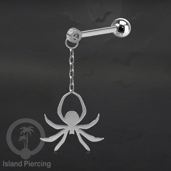 Ball Labret Body Piercing Stainless warna silver Tindik anting dengan charm Halloween jewelry, anting tengkorak, peti