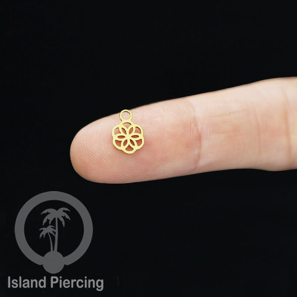 Body Jewelry Charm stainless yang bisa di pasang sebagai DIY warna gold
