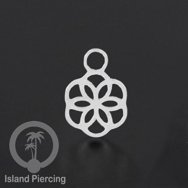Body Jewelry Charm stainless yang bisa di pasang sebagai DIY warna silver