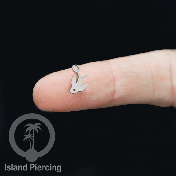 Body Jewelry Charm stainless yang bisa di pasang sebagai DIY warna silver