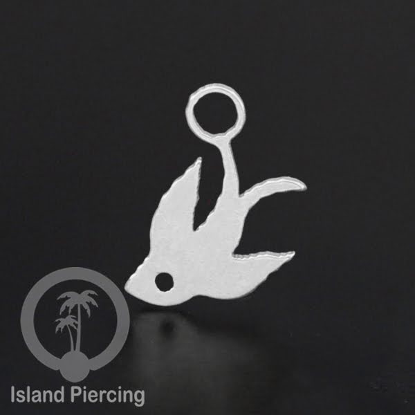 Body Jewelry Charm stainless yang bisa di pasang sebagai DIY warna silver