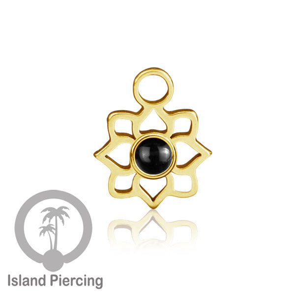 Body Jewelry Charm, Liontin kecil, Stainless charm, bracelet charm, warna gold dengan epoxy.