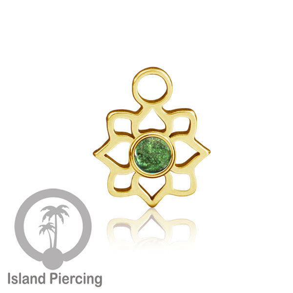 Body Jewelry Charm, Liontin kecil, Stainless charm, bracelet charm, warna gold dengan epoxy.
