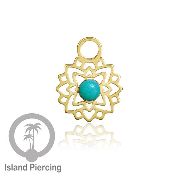 Body Jewelry Charm, Liontin kecil Stainless ,Liontin anting charm, warna gold dengan epoxy