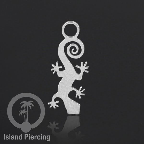 Piercing Charm Liotin Stainless warna silver yang bisa pasang di Tindik dasar semua model tersedia di toko Island Piercing
