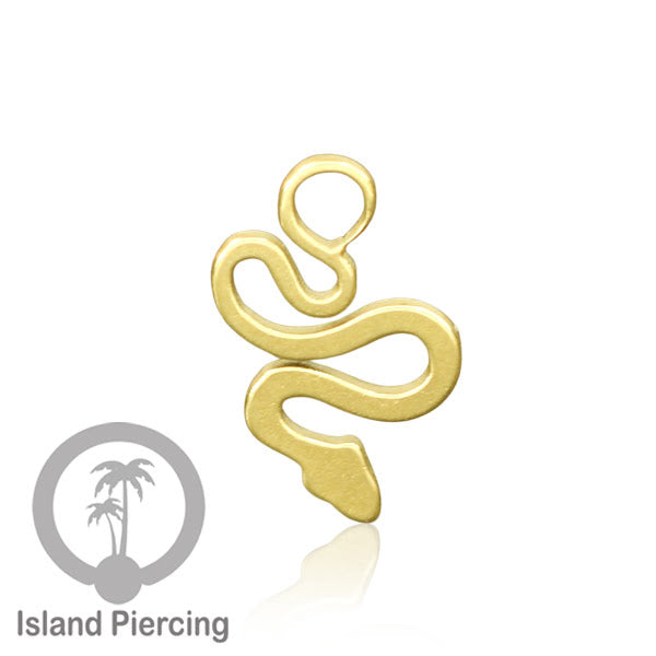 Piercing Charm Liotin Stainless warna gold yang bisa pasang di Tindik dasar semua model tersedia di toko Island Piercing