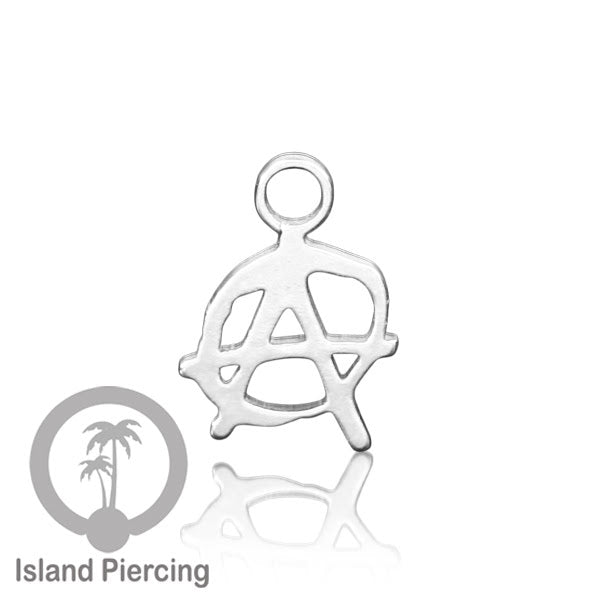 Piercing Charm Liotin Stainless warna silver yang bisa pasang di Tindik dasar semua model tersedia di toko Island Piercing