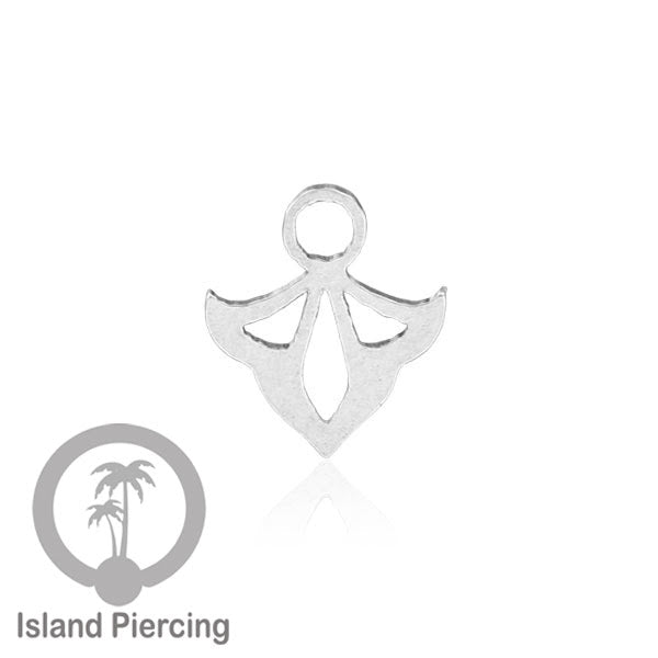 Body Jewelry Charm, Liontin stainless kecil, steel charm, Liontin perhiasan anting, warna silver.