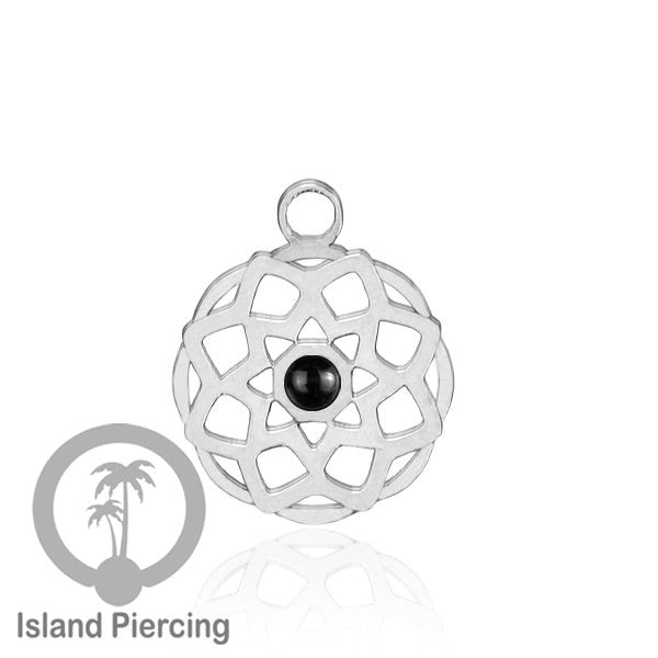 Liontin perhiasan stainless, steel body jewelry charm, Liontin anting dan gelang warna silver.