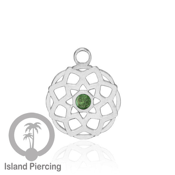 Liontin perhiasan stainless, steel body jewelry charm, Liontin anting dan gelang warna silver.