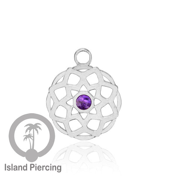 Liontin perhiasan stainless, steel body jewelry charm, Liontin anting dan gelang warna silver.