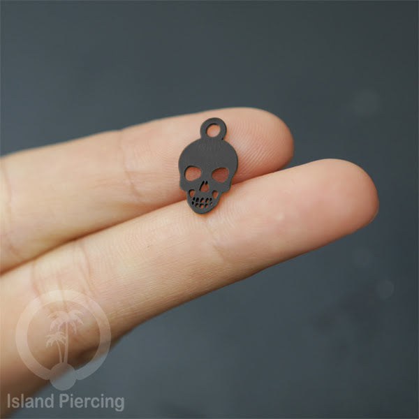 Body Jewelry Charm Stainless Liotin model Halloween Gothic jewelry warna hitam, tengkorak sihir peti...