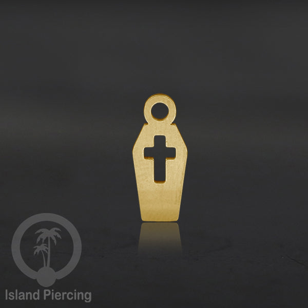 Body Jewelry Charm Stainless Liotin model Halloween Gothic jewelry warna gold, tengkorak sihir peti...