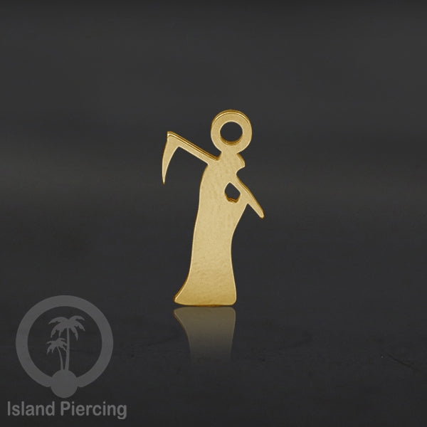 Body Jewelry Charm Stainless Liotin model Halloween Gothic jewelry warna gold, tengkorak sihir peti...