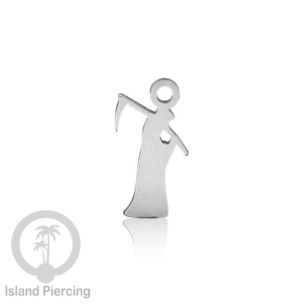 Body Jewelry Charm Stainless Liotin model Halloween Gothic jewelry warna silver, tengkorak sihir peti...