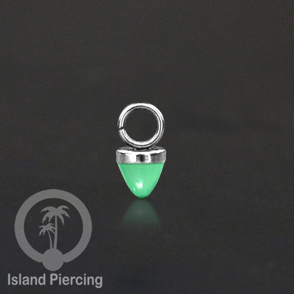 Piercing Charm yang Liotin Stainless kecil warna emas dan silver dengan batu bentuk peluru