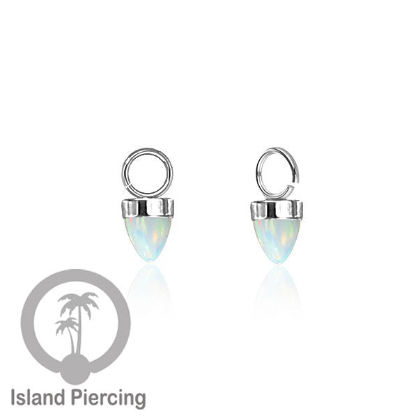 Piercing Charm yang Liotin Stainless kecil warna emas dan silver dengan batu bentuk peluru