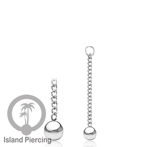 Body Jewelry Charm Chain bisa dekorasi tindik perhiasan lain warna silver