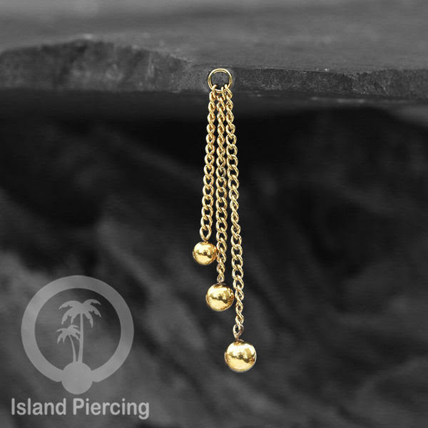 Body Jewelry Charm Chain bisa dekorasi Tindik Perhiasan lain warna gold