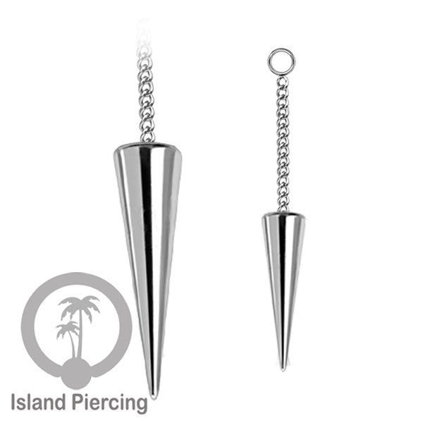 Body Jewelry Charm Chain spike besar untuk Tindik Perhiasan warna gold dan silver