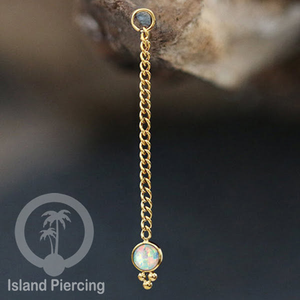 Body Jewelry Charm Chain bisa dekorasi Tindik Perhiasan lain warna gold dengan batu