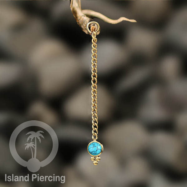 Body Jewelry Charm Chain bisa dekorasi Tindik Perhiasan lain warna gold dengan batu