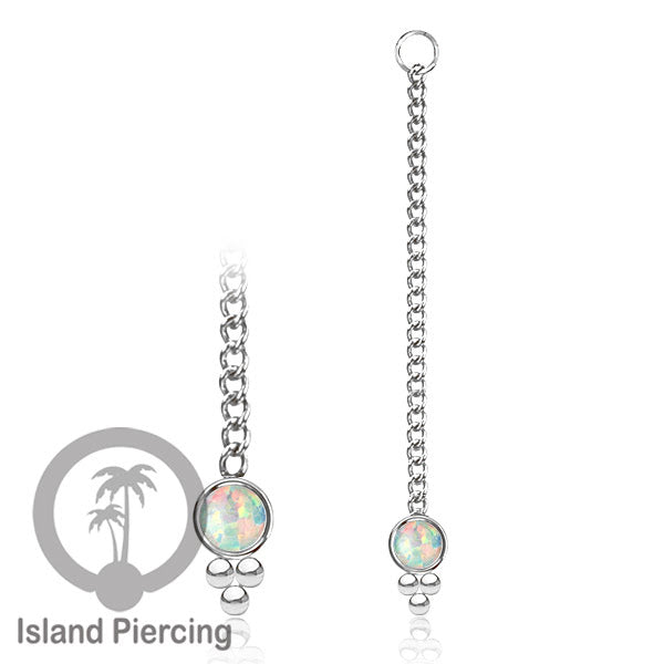Body Jewelry Charm Chain bisa dekorasi Tindik Perhiasan lain warna silver dengan batu
