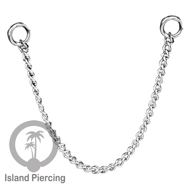 Rantai dekorasi Body Piercing Jewelry dan Perhiasan Anting telinga Connective Chain warna silver