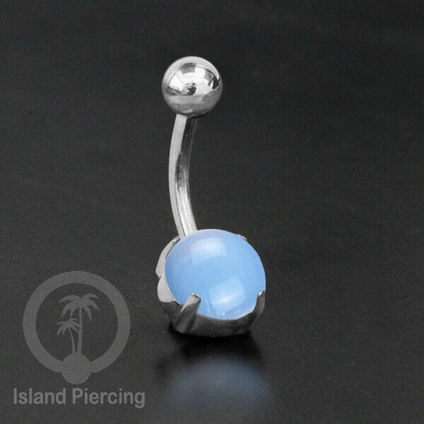 Anting Pusar/Navel Bar warna silver Piercing Jewelry dengan banyak pilihan batu asli