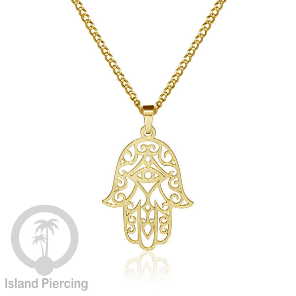Kalung Liontin Stainless warna silver desain Tree of Life, Hamsa, Salip, Jamur...