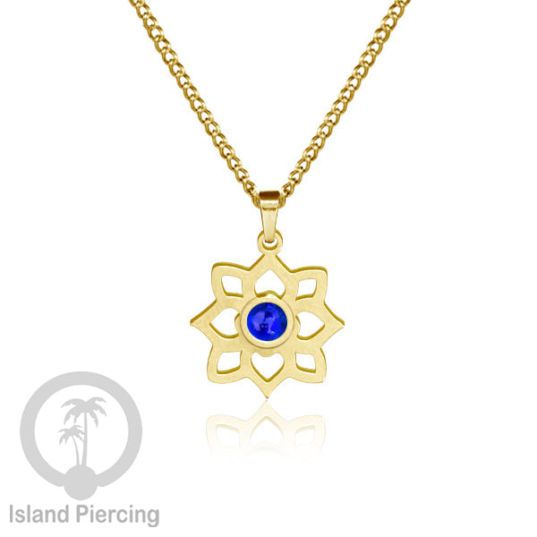 Perhiasan Kalung Stainless warna Gold dengan Liontin kecil Resin, Steel Necklace/Pendant