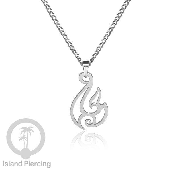 Kalung Liontin Stainless warna silver desain Tree of Life, Hamsa, Salip, Jamur...