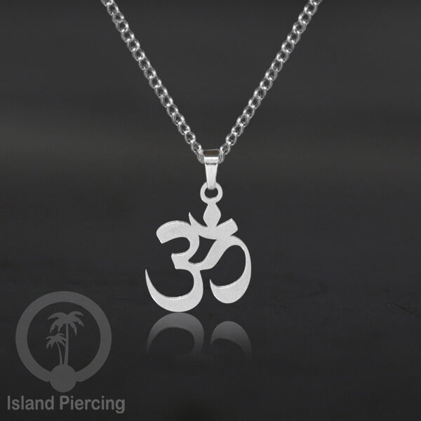 Kalung Liontin manis Stainless warna silver, motif Mandala, Naga, Hati, Ohm, Kucing, Pentagram, Steel Necklace Charm