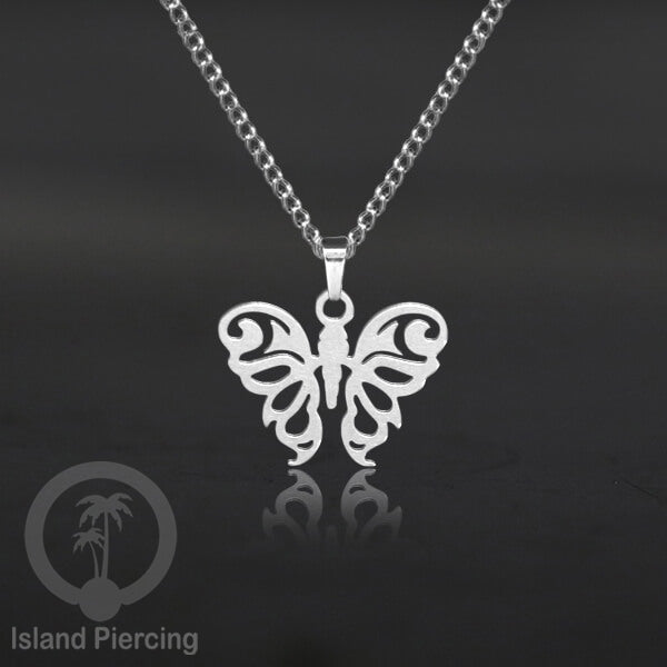 Perhiasan Stainless Kalung Liontin kecil warna Gold motif Bunga, Dragonfly, Kunci, Fairy, Butterfly, Spider